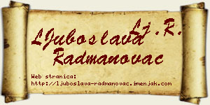 LJuboslava Radmanovac vizit kartica